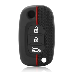 Étui en silicone pour clé de voiture Renault Fluence Megane Clio Kangoo <span class=keywords><strong>Twingo</strong></span>, LADA Priora Vesta Xray Kalina, housse pour télécommande - Product Image 2