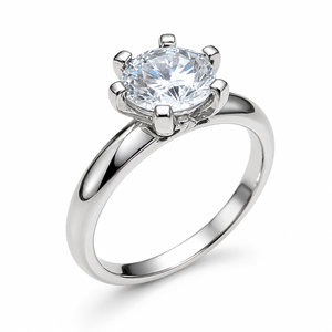 Anello monolitico a quattro griffe, gioiello da donna dal design minimalista per l'uso quotidiano - Product Image 1