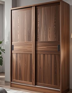 Armoires coulissantes de style moderne, meubles de chambre à coucher à 2 portes en bois pour la maison ou l'hôtel - Product Image 3