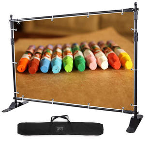 Fondo <span class=keywords><strong>de</strong></span> 10 pies, soporte <span class=keywords><strong>de</strong></span> paso y repetición ligero portátil, Fondo <span class=keywords><strong>de</strong></span> pancarta ajustable, soporte <span class=keywords><strong>de</strong></span> pancarta telescópico <span class=keywords><strong>de</strong></span> tubo grande - Product Image 3