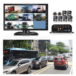 Kamera BUS Kendali Jarak Jauh, Sistem DVR Ponsel, Kamera Penglihatan Malam Layar 10 Inci GPS MDVR 8CH 2T 4G