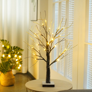 Led tuyết cây bạch dương ánh sáng máy tính để bàn mùa đông trang trí Luces navidenas pin Powered thắp sáng cây bạch dương tổ chức sự kiện kỳ nghỉ chiếu sáng - Product Image 2
