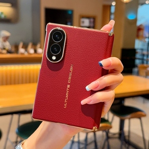 <span class=keywords><strong>เคส</strong></span>โทรศัพท์เคลือบผิวลิ้นจี่แบบพิเศษ แพ็คคู่ แกนกลางชุบเคลือบไฟฟ้า เหมาะสำหรับ Samsung ZFold 8 รุ่นพับได้ - Product Image 4