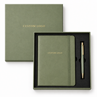 Boîte cadeau pour carnet personnalisé, emballage rigide en deux parties avec couvercle et base, avec insert pour stylo, logo personnalisé pour cadeaux d'entreprise