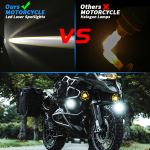 Dxz <span class=keywords><strong>Kit</strong></span> 1LED xe máy Spotlight lắp ráp chạy ánh sáng xe máy Đèn pha nhấp nháy màu trắng và màu Vàng hai màu sương mù đèn pha - Product Image 3