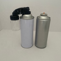 Bouteilles en métal aérosol de 450 ml de diamètre 65 mm avec petite bouteille en plastique pour peinture chimique, revêtement, laque pour cheveux, désodorisant