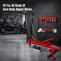 Banc de redressage et calibrateur de carrosserie en acier inoxydable pour la réparation automobile, avec cadre de levage mobile et extracteur de bosses