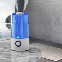 Diffuseur d'huiles essentielles ultrasonique en plastique 4L, humidificateur, écologique, électrique, faible bruit, pour la maison, l'hôtel, le bureau, 35 dB