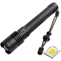 Lampe de poche tactique à lumière led, de Style militaire, torche alimentée par batterie d'alimentation, Zoom, projecteur Rechargeable, xhp90