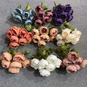 Fleurs artificielles de pivoine de grande taille de haute qualité, personnalisées en usine, vente en gros, fleurs artificielles en vrac pour la décoration de la maison - Product Image 1