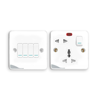 Enchufes Eléctricos con Clasificación IP21 de Material PC de 2 y 3 Pines, Estándar Británico 16A, de Fácil Instalación para Uso en el Hogar y la Oficina