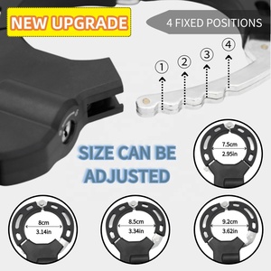 UMEDO Acier Trempé Enduit De Silicone Menottes Forme Garde De Sécurité Contre Le Vol Heavy Duty Moto Vélo Grip E Scooter Serrure - Product Image 5