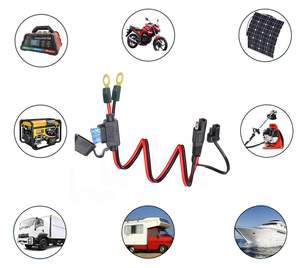 Ring klemmen kabelbaum mit 15A-Schutzsicherung, 2-poliger SAE-Verlängerung stecker mit 2FT 10AWG SAE-Batterie kabelbaum - Product Image 4