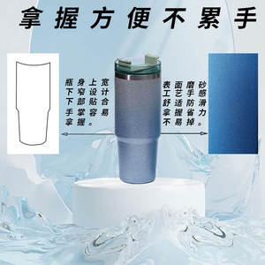 Vaso Térmico de Acero Inoxidable con Pintura Diamante de 20oz/30oz, con Pajita, para Agua Fría/Caliente, para Café, para Coche - Product Image 3