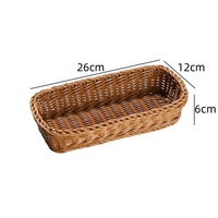 Panier de rangement pliable moderne en rotin tressé pour hôtel, restaurant, cuisine, couteaux, fourchettes, baguettes, boîte à épices, qualité alimentaire