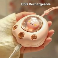 Mini chauffe-mains portable en forme de patte de chat mignon, chauffe rapidement par USB, 2400 mAh, batterie externe de voyage, chauffe-mains électrique pour l'hiver