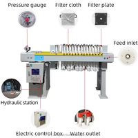 Presse à filtre automatique à chambre pour moulin à huile, presse à filtre à diaphragme automatique pour huile et argile, machine de filtration pour le traitement des eaux usées