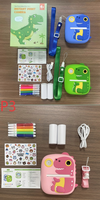 Cámara de Impresión Instantánea con Diseño de Dinosaurio para Niños, Batería de 800 mAh, Almacenamiento Expandible de 32 GB, Juguete de Impresión y Fotografía, Regalo de Cumpleaños