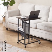 Table d'appoint mobile moderne et minimaliste en métal avec roulettes pour salon, canapé, bureau, mobilier de maison
