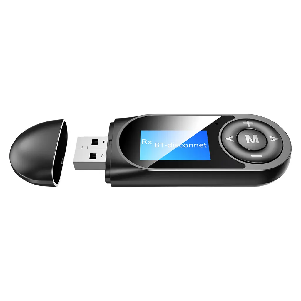 HG sale T13 Small USB bluetooth Transmitter Receiver with LCD display 3.5mm Aux Audio Adapter for TV PC Car