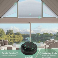 Tissu d'isolation thermique de taille personnalisée, stores irréguliers en nid d'abeille à commande vocale intelligente pour chambres à coucher