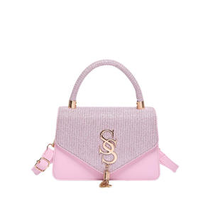 Sac à bandoulière pour femme en cuir PU brillant 2025, sac carré mignon tendance, pompon, bandoulière unique, sac à bandoulière tendance pour femmes - Product Image 6