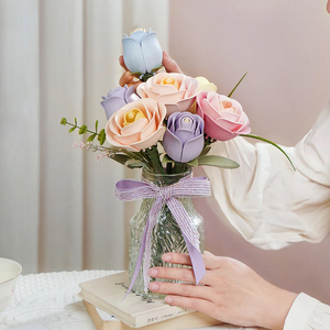 Kit de fleurs à faire soi-même <span class=keywords><strong>Robotime</strong></span> <span class=keywords><strong>Rokr</strong></span>, cadeau artisanal, jouets AD022, lavande, rose, artisanat en plastique, puzzles <span class=keywords><strong>3D</strong></span> - Product Image 6