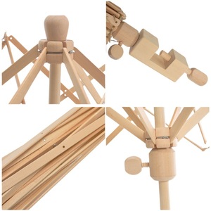 Soporte de madera para bobinado de hilo RXJ001, herramientas artesanales para artículos decorativos DIY - Product Image 4