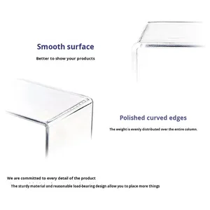 Giá để đồ <span class=keywords><strong>acrylic</strong></span> hình chữ U thủ công, có giá đỡ bánh ba tầng nâng cao để bàn, dùng để trưng bày đồ ăn - Product Image 5