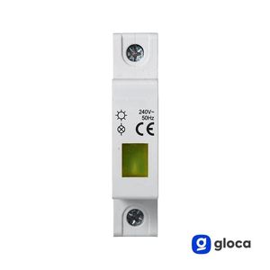 Luz Indicadora de Estado Gloca, 240V, Pantalla LED Amarilla, IP20, Plástico - Product Image 3