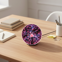 Lampe sphérique LED ABS à plasma, effet éclair, moderne, pour la maison, les fêtes, cadeau électrostatique pour enfants, décoration - Grande Vente