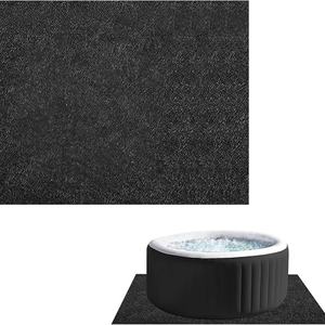 Alfombrilla de Piscina Reutilizable Resistente de Color Negro, Acolchado de Poliéster Resistente a Desgarros, para Piscinas Elevadas - Product Image 3