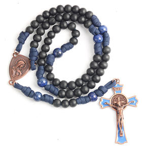 स्टाइलिश फैशनेबल पुरुषों के रोरी हार के साथ मजबूत पैराकॉर्ड डिजाइन सुरुचिपूर्ण कैथोलिक धार्मिक गहने कस्टम - Product Image 6