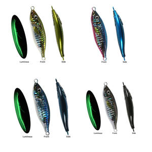 Leurre de pêche rapide en métal 3D lumineux, simulation réaliste, 30g 40g 60g 80g, pour la pêche en eau salée - Product Image 1