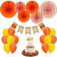 Pequeña calabaza Primer Cumpleaños decoraciones un Banner de fiesta de cumpleaños suministros bebé ducha decoración del Día de Acción
