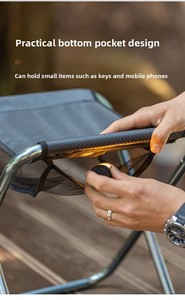 Grande chaise de camping pliante, tabouret de camping, chaise de randonnée ultralégère - Product Image 3