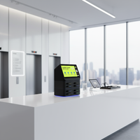 Borne de recharge portable commerciale à 8 emplacements, empilable, pour la location de batteries externes – Kiosque distributeur pour restaurants, cafés et bars