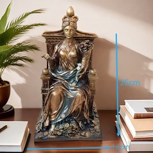 Esculturas Decorativas para el Hogar al por Mayor, Estatua de Resina y Cobre de la Diosa Griega de la Riqueza, Figura de la Dama de la Fortuna, Regalos para Oficina y Estudio - Product Image 4