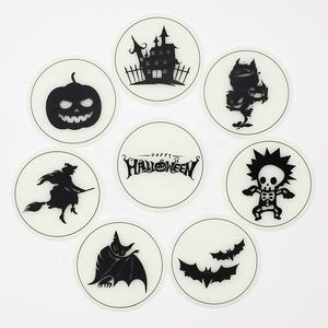 Posavasos Luminoso de Silicona Antideslizante con Diseño de Murciélago, Bruja <span class=keywords><strong>y</strong></span> Calabaza para Halloween, Aislante del Calor, Brilla en la Oscuridad, para Promociones - Product Image 5