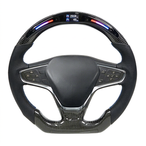 Volante Deportivo de Lujo TDD en Cuero y Fibra de Carbono con LED para Chevrolet C5 C6 C7 C8 Silverado GMC Cruze Camaro SS Personalizado Original - Product Image 1