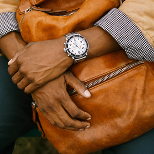 Montre de sport de plein air en titane Panda avec cadran chronographe, verre saphir, quartz, plongée, luminescente - Product Image 6