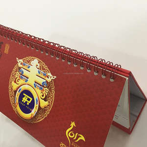 Calendario de escritorio con logotipo personalizado CMYK <span class=keywords><strong>365</strong></span> días espiral mensual sin fecha soporte de autocuidado Calendario de mesa abatible - Product Image 2