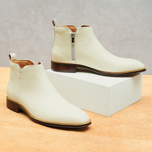 Bottes en cuir souple véritable de haute qualité, sur mesure, pour hommes, style business, formel, décontracté, à enfiler, basses, décontractées - Product Image 1