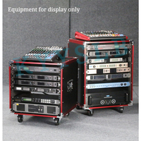 Boîtier antichoc professionnel en aluminium rouge 10U pour microphone KTV, rack de mélangeur de scène 16U, amplificateur, boîtier d'air 12U