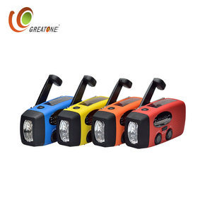 Manivela Solar de emergencia AM Radio <span class=keywords><strong>FM</strong></span> NOAA/linterna/cargador USB para teléfono móvil/300-1000 mah - Product Image 4