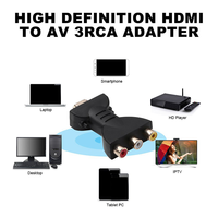 Yeni yüksek kalite altın kaplama HD 3 RGB RCA Video ses adaptörü AV bileşen dönüştürücü HDMI adaptörü av için