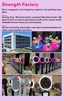 Stand de selfie portable table photomaton avec lumière d'appoint LED Ipad photomaton et support d'imprimante location commerciale