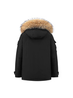 Veste en duvet pour homme de style canadien avec logo personnalisé, 80% de duvet, avec capuche, tissu velours, épaisse, chaude, anti-rides, unisexe, veste parka pour couple