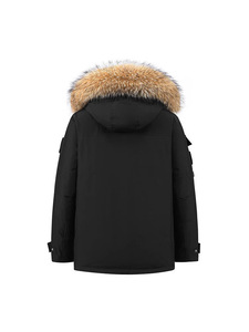 Giacca in Piumino 80% Stile Canadese con Logo Personalizzato, Cappuccio, Tessuto Vellutato, Spessa, Calda, Antirughe, Unisex, per Coppie - Product Image 4