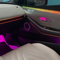 Luz LED para Auto con Textura de Fibra de Carbono Rhythm, Sincronización Musical RGB, Lámpara Ambiental Interior de 18 Colores, Decoración Premium para Auto con Bluetooth